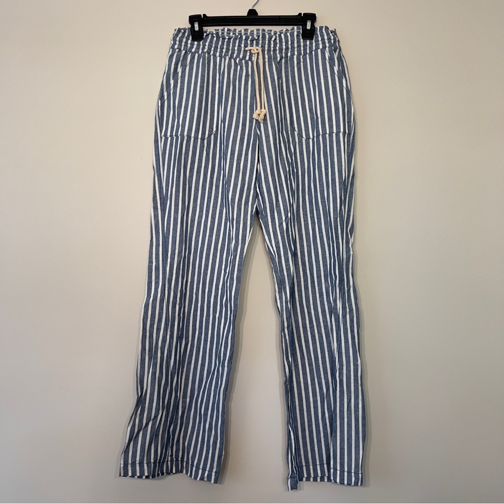 Striped Blue and White Women's Pants